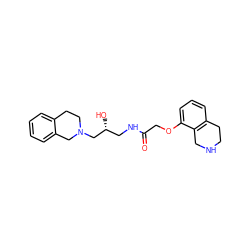 O=C(COc1cccc2c1CNCC2)NC[C@@H](O)CN1CCc2ccccc2C1 ZINC000218916277