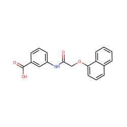 O=C(COc1cccc2ccccc12)Nc1cccc(C(=O)O)c1 ZINC000000619796