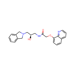 O=C(COc1cccc2cccnc12)NC[C@@H](O)CN1Cc2ccccc2C1 ZINC000217098649