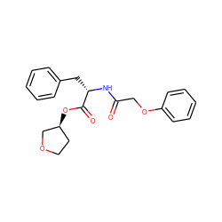 O=C(COc1ccccc1)N[C@@H](Cc1ccccc1)C(=O)O[C@H]1CCOC1 ZINC000653875534