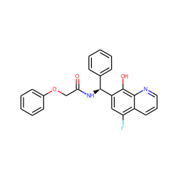 O=C(COc1ccccc1)N[C@@H](c1ccccc1)c1cc(F)c2cccnc2c1O ZINC000040934050