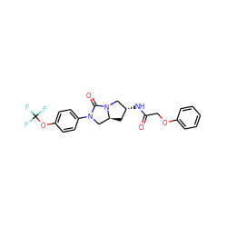 O=C(COc1ccccc1)N[C@@H]1C[C@H]2CN(c3ccc(OC(F)(F)F)cc3)C(=O)N2C1 ZINC000096168547