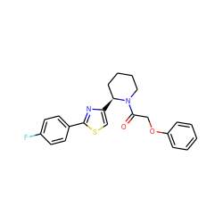 O=C(COc1ccccc1)N1CCCC[C@@H]1c1csc(-c2ccc(F)cc2)n1 ZINC000118601586