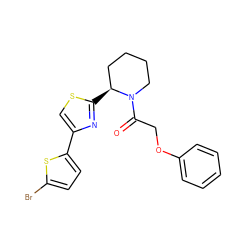 O=C(COc1ccccc1)N1CCCC[C@@H]1c1nc(-c2ccc(Br)s2)cs1 ZINC000118599717