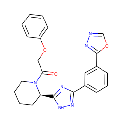 O=C(COc1ccccc1)N1CCCC[C@@H]1c1nc(-c2cccc(-c3nnco3)c2)n[nH]1 ZINC000143727866