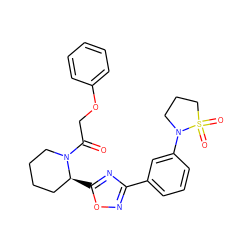 O=C(COc1ccccc1)N1CCCC[C@@H]1c1nc(-c2cccc(N3CCCS3(=O)=O)c2)no1 ZINC000144529679