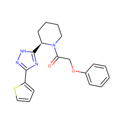 O=C(COc1ccccc1)N1CCCC[C@@H]1c1nc(-c2cccs2)n[nH]1 ZINC000143340414