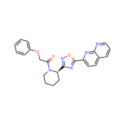 O=C(COc1ccccc1)N1CCCC[C@@H]1c1noc(-c2ccc3cccnc3n2)n1 ZINC000144858857