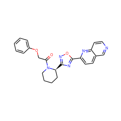 O=C(COc1ccccc1)N1CCCC[C@@H]1c1noc(-c2ccc3cnccc3n2)n1 ZINC000143412123