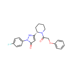 O=C(COc1ccccc1)N1CCCC[C@H]1c1cc(=O)n(-c2ccc(F)cc2)[nH]1 ZINC000299858007