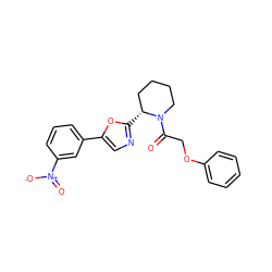 O=C(COc1ccccc1)N1CCCC[C@H]1c1ncc(-c2cccc([N+](=O)[O-])c2)o1 ZINC000299857654