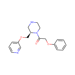 O=C(COc1ccccc1)N1CCNC[C@@H]1COc1cccnc1 ZINC000114580527