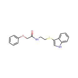 O=C(COc1ccccc1)NCCSc1c[nH]c2ccccc12 ZINC000003896065