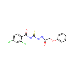 O=C(COc1ccccc1)NNC(=S)NC(=O)c1ccc(Cl)cc1Cl ZINC000002135512