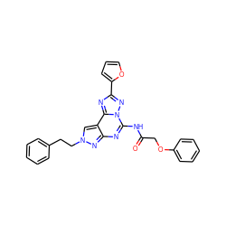 O=C(COc1ccccc1)Nc1nc2nn(CCc3ccccc3)cc2c2nc(-c3ccco3)nn12 ZINC000013527385