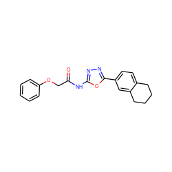 O=C(COc1ccccc1)Nc1nnc(-c2ccc3c(c2)CCCC3)o1 ZINC000004107401