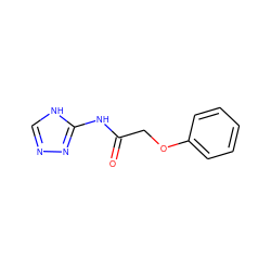 O=C(COc1ccccc1)Nc1nnc[nH]1 ZINC000013120032