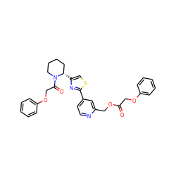 O=C(COc1ccccc1)OCc1cc(-c2nc([C@H]3CCCCN3C(=O)COc3ccccc3)cs2)ccn1 ZINC000299855512