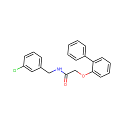 O=C(COc1ccccc1-c1ccccc1)NCc1cccc(Cl)c1 ZINC000005679534