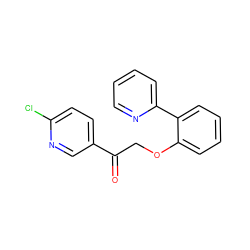 O=C(COc1ccccc1-c1ccccn1)c1ccc(Cl)nc1 ZINC000073156086