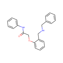 O=C(COc1ccccc1CNCc1ccccc1)Nc1ccccc1 ZINC000005027748