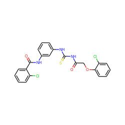 O=C(COc1ccccc1Cl)NC(=S)Nc1cccc(NC(=O)c2ccccc2Cl)c1 ZINC000000678472