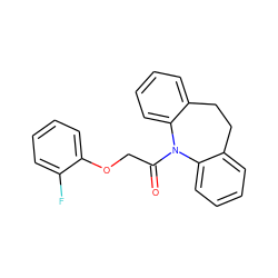 O=C(COc1ccccc1F)N1c2ccccc2CCc2ccccc21 ZINC000003166054