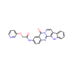 O=C(COc1cccnc1)Nc1ccc2nc3c4[nH]c5ccccc5c4ccn3c(=O)c2c1 ZINC000096258332