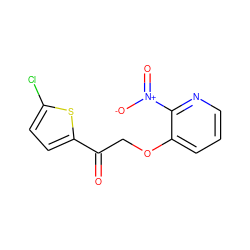 O=C(COc1cccnc1[N+](=O)[O-])c1ccc(Cl)s1 ZINC000005971706