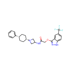 O=C(COc1n[nH]c2ccc(C(F)(F)F)cc12)NC1CN([C@H]2CC[C@@H](c3ccccc3)CC2)C1 ZINC000254104174