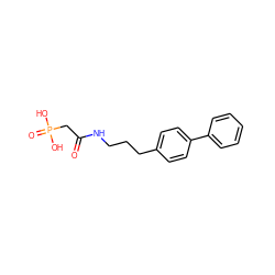 O=C(CP(=O)(O)O)NCCCc1ccc(-c2ccccc2)cc1 ZINC000040973081