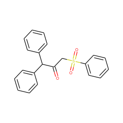 O=C(CS(=O)(=O)c1ccccc1)C(c1ccccc1)c1ccccc1 ZINC000028874710