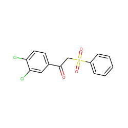 O=C(CS(=O)(=O)c1ccccc1)c1ccc(Cl)c(Cl)c1 ZINC000001396961