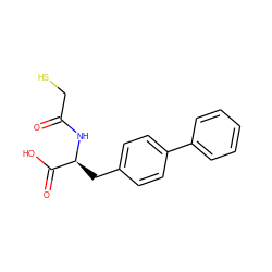 O=C(CS)N[C@@H](Cc1ccc(-c2ccccc2)cc1)C(=O)O ZINC000029128489