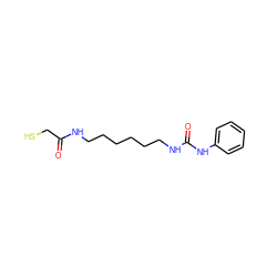 O=C(CS)NCCCCCCNC(=O)Nc1ccccc1 ZINC000028120104