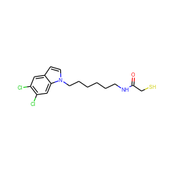 O=C(CS)NCCCCCCn1ccc2cc(Cl)c(Cl)cc21 ZINC001772602894