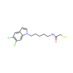 O=C(CS)NCCCCCn1ccc2cc(Cl)c(Cl)cc21 ZINC001772639735