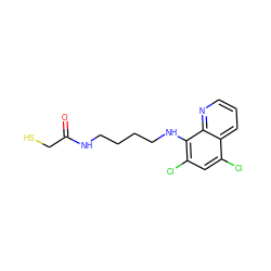 O=C(CS)NCCCCNc1c(Cl)cc(Cl)c2cccnc12 ZINC001772620067