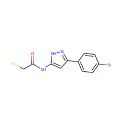 O=C(CS)Nc1cc(-c2ccc(Br)cc2)n[nH]1 ZINC000040836027