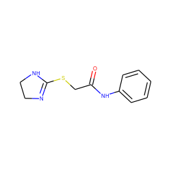 O=C(CSC1=NCCN1)Nc1ccccc1 ZINC000001665917