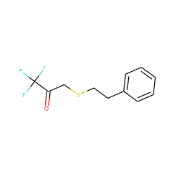 O=C(CSCCc1ccccc1)C(F)(F)F ZINC000013859435