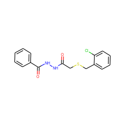 O=C(CSCc1ccccc1Cl)NNC(=O)c1ccccc1 ZINC000002868265