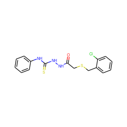 O=C(CSCc1ccccc1Cl)NNC(=S)Nc1ccccc1 ZINC000002877886