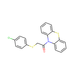 O=C(CSc1ccc(Cl)cc1)N1c2ccccc2Sc2ccccc21 ZINC000006720703