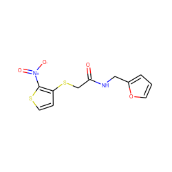 O=C(CSc1ccsc1[N+](=O)[O-])NCc1ccco1 ZINC000005069036