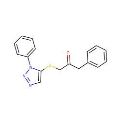 O=C(CSc1cnnn1-c1ccccc1)Cc1ccccc1 ZINC000049110580