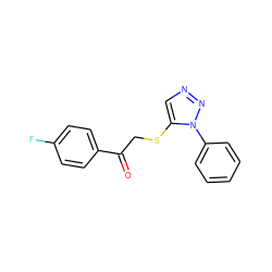 O=C(CSc1cnnn1-c1ccccc1)c1ccc(F)cc1 ZINC000049053239