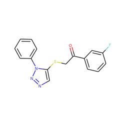 O=C(CSc1cnnn1-c1ccccc1)c1cccc(F)c1 ZINC000049109637