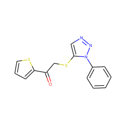 O=C(CSc1cnnn1-c1ccccc1)c1cccs1 ZINC000049049667