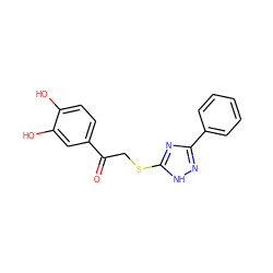 O=C(CSc1nc(-c2ccccc2)n[nH]1)c1ccc(O)c(O)c1 ZINC000004373918